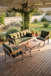Hanah Home Conjunto de Jardín 3+1+1 Verde